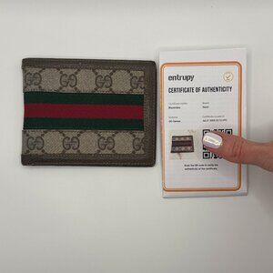 Gucci Bifold Coated Canvas Sherryline Wallet - SUPER vintage piece!